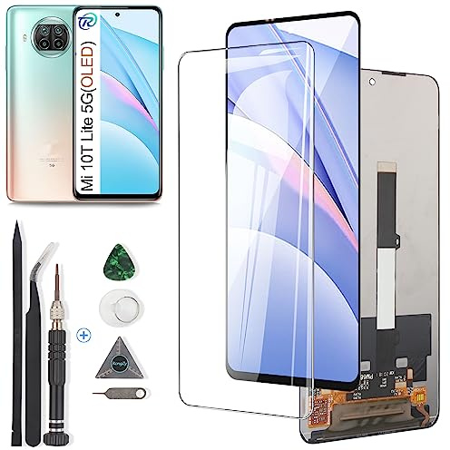 RongZy para Xiaomi Mi 10T Lite 5G Reemplazo de Pantalla Táctil LCD+Compatible con Redmi Note 9 Pro el Kit de Herramientas de la Pantalla de Montaje del Teléfono(5G Version)