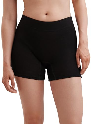 Dilling Damen Merino Wolle Shorts Schwarz 38 – Thermo Unterwäsche aus 100% Bio-Merinowolle – Atmungsaktiv und ohne Superwash – Nachhaltige Funktionsunterwäsche