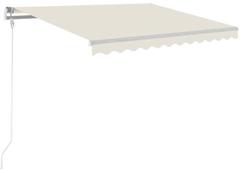 vidaXL Gelenkarmmarkise Automatisch Markise Sonnenmarkise Balkonmarkise Sonnenschutz Sichtschutz Terrasse Garten Balkon 300x250cm Creme