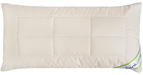 franknatur Kopfkissen 40x80 Lyocell Kissen höhenverstellbar Bio Baumwolle | anpassbare Höhe, weich stützend, Füllung mit Lyocell Tencel, Bezug 100% Bio Baumwolle, atmungsaktiv, waschbar, Oeko-TEX