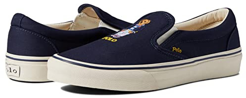 Polo Ralph Lauren Men's Keaton-Slip Sneaker, Navy Bear, 43 EU