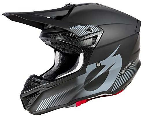 O'NEAL | Motocross-Helm | MX Enduro | 2 Außenschalen & 2 EPS für erhöhte Sicherheit | 5SRS Polyacrylite Helmet SOLID V.23 | Erwachsene | Schwarz | Größe XS (53/54 cm)
