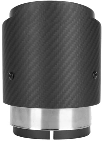 Embout D'échappement, Fydun Entrée 76 Mm Sortie 101mm Fibre de Carbone Queue Gorge Droite Embout de Tuyau D'échappement(Tout noir mat)