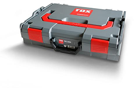 TOX L-BOXX Sortimentskoffer, effektiv, robust, belast- & stapelbar mit 8-Mulden-Kleinteileinsatz, die optimale Aufbewahrung für Dübel und Schrauben, 1 Stück, 094900900