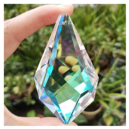 Prismen & Kaleidoskope 76 mm facettierter Kristallprisma-Lampen-Kronleuchter-Anhänger-Wohnkultur Optik-Kits für den naturwissenschaftlichen Unterri (Color : Style 2, Size : 76mm)
