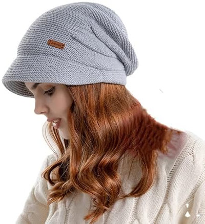 Herren-Mützen, Winter, Strickmütze, Fleece, gefüttert mit Krempe, Stirnband, kaltes Wetter, Beanie, Kleidungszubehör