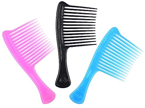 JNAWA 3Pcs Jumbo Rake Comb Anti-Static Hairdressing Axe Comb Barber Broadsword Comb Wide Teeth And Wide Teeth Comb To Knot Barber Big Teeth Comb for Men And Women