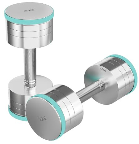 Dripex Hanteln Set, Verstellbare Hanteln 2er Set oder Einzeln aus Stahl Gewicht einer einzelnen Hantel: 2,5kg, 5kg, 7,5kg, 10kg, 15kg, 25kg, 30kg, Kurzhanteln für Zuhause