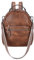 RAVUO Mini Backpack Purse for Women, Cute Convertible Leather Rucksack Multipurpose Shoulder Bags Travel Daypack 3 Ways to Carry,Brown