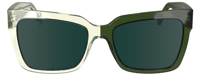 Calvin Klein Jeans Women's Sunglasses CKJ24606S - Crystal To Green with Solid Petrol Lens