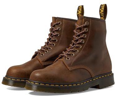 Dr. Martens Unisex 1460 Slip Resistant Lace-Up Boots, Dark Tan, Mens 12, Womens 13, Medium