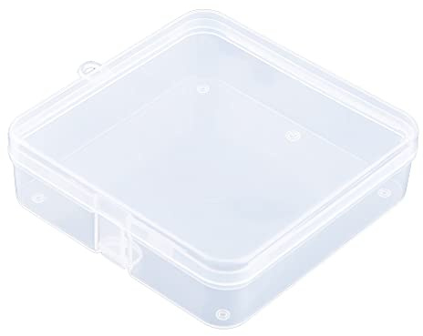 Yanwuwa Portable Small Teether Storage Box for Case Holder Pacifier Chain Storage Clear Teething Toys