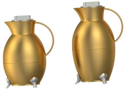 Baoblaze 2pcs Coffee Carafe Coffee Pot Arabic Hot Coffee Tea Kettle Teapot for Party Home Eid Mubarak Gathering Bedside