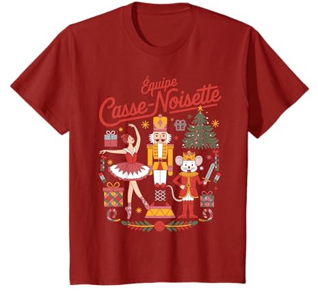 Équipe Ballet Casse Noisette Noël Femmes Enfants Filles T-Shirt