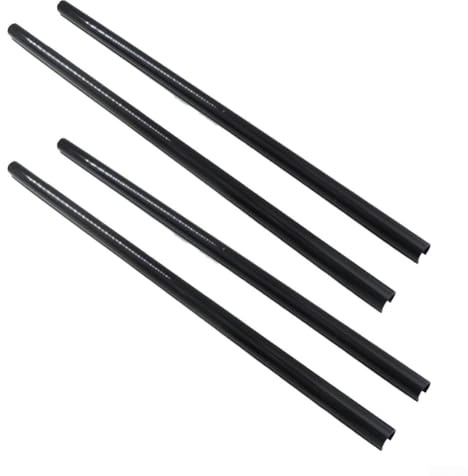 4Pcs Radiator Pipe Covers, Adjustable Length Plastic Radiator Pipe Covers For Radiator Pipe, Home Central Heating Systems Part(Black-500mm)