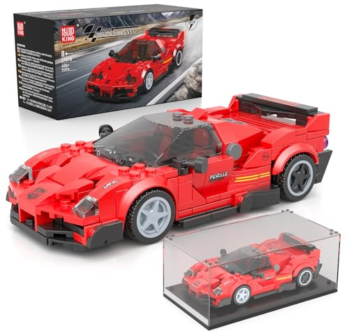 Mould King 27078 Technik Speed Champion Rennwagen Bausteine F4T LM Klemmbausteine Auto Sportwagen Bauspielzeug mit Acryl Vitrine Modellautos zum Sammeln (424 Teile)