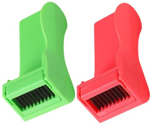 Cabilock 2piezas Cortador Verduras Con Protector De Mano Multifuncional Para Frijoles Verdes y Ensaladas Cocina Segura