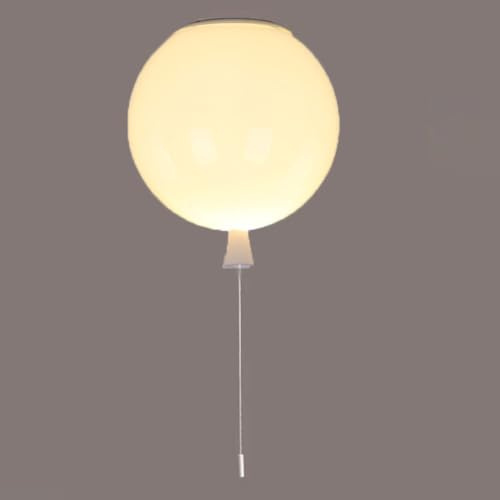 LOGT Deckenleuchte mit Schaltbar Dekorative Deckenlampe Moderne Innen Pendelleuchte,Weiß,25CM