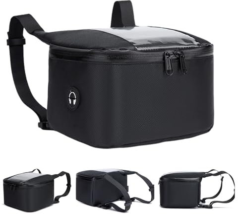 Borsa Anteriore Moto, Borsa Impermeabile per Manubrio, Borsa da Motociclo, Borsa con Touch Screen, Portaoggetti Grande Capacità 2L, Copertura Anti-Pioggia, Per Harley Triumph, Per Suzuki Honda Yamaha