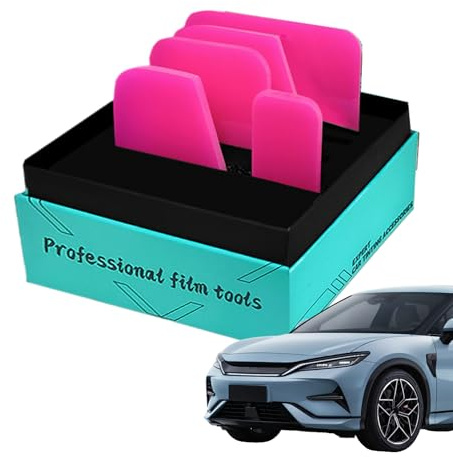 Krmoau Foil Scraper – Glass Tint Scraper – 5 Pieces Car Shower Truck Shop Design Showcase Mirror Motorcycle Household Commercial Scraper Set