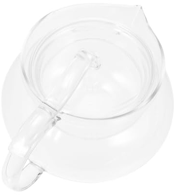 CIYODO Heat-Resistant Glass Teapot Transparent Loose Tea Maker for Home Office with Elegant Chic Design and Glass Tea Ware