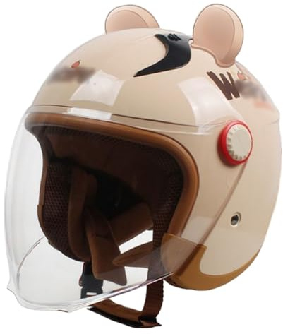 Casco Abierto para Niños De Motocicleta con Visera Solar, Casco Abierto para Niños Y Niñas De 2 A 6 Años, Casco para Ciclomotor Infantil Homologado ECE 22.06 A,48-56cm