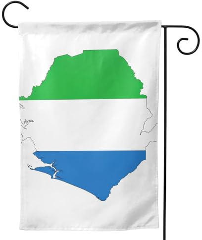 Bandera de Sierra Leona, banderas de jardín de temporada para exteriores, banderas duraderas de doble cara para decoración navideña de patio