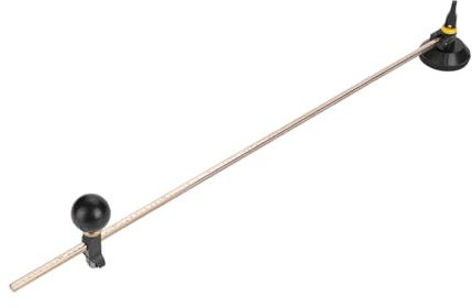 Fauitay Tagliavetro, Taglierino Circolare Stile Bussola Regolabile a 6 Ruote con Ventosa, Squame Chiare, Manico con Pomello Rotondo per Hobbisti e Taglio Professionale del Vetro (100 cm)