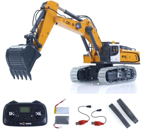 TOUCAN RC HOBBY 1/50 RC Bagger K970 Lager in Deutschland Engineering Fahrzeug Fernbedienung Elektrische Heben Bagger Metall kübel Schienen Licht Sound RTR Batterie Modellgeschenk