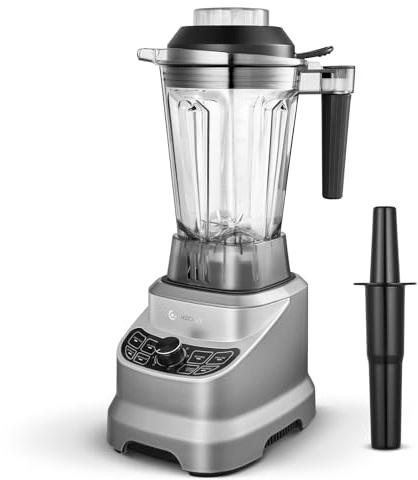 AMZCHEF 1800W Standmixer mit 8 Einstellbaren Geschwindigkeiten, 1,85 L BPA-frei & 5 Programme, Professioneller Hochleistungsmixer für Shakes, Smoothies, Eiscrushen, Gefrorene Früchte