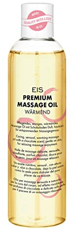 EIS Premium Massageöl wärmend | Erotisches Massage Öl mit Wärmeeffekt | Erotik Sex-Öl fürs Vorspiel und Partnermassagen | Gel mit Schoko-Aroma | 250 ml Flasche für Frau und Mann | Erotisches Massageöl | Erotisches Sexöl für Vorspiele | Flasche mit 250 ml für Sex Mann und Frau