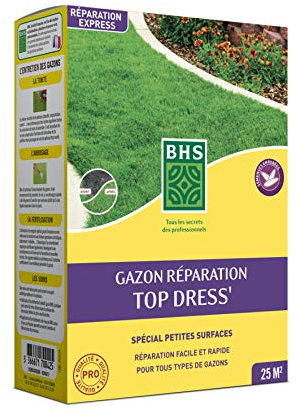 Gazon Réparation Top Dress' - BHS - 500g | 20 m² | Semences enrobées pour une meilleure adhérence au sol.
