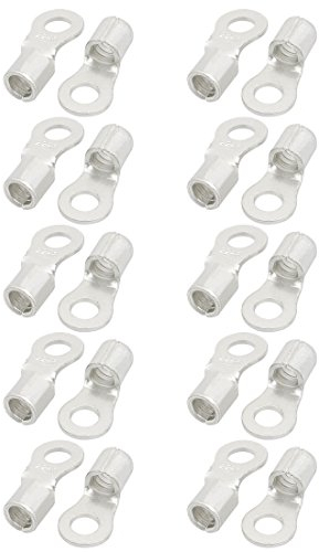 Aexit 20Pcs runde Form RNB22-8 nicht isolierter Kabelschuh Crimp Terminal Connector (3b9a98d4692c2975addcee5483fce185)