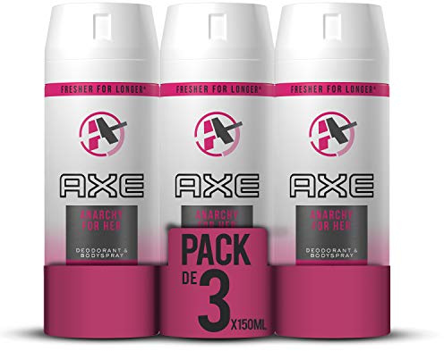 AXE Anarchy for Her - Desodorante Bodyspray para mujer, protección, de 48 horas 150 ml, pack de 3