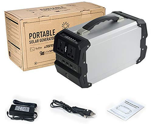 ele ELEOPTION Generador Electrico Portátil 220V/97200mAh, Placas Solares Generador con Inversor DC/AC Cargado, Multifuncion powerbank Solar para Camping al Aire Libre Viajes Respaldo de Emergencia