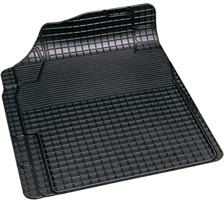 alca® Auto Fußmatte Universal zuschneidbar Gummimatte Fahrerseite vorne Gummi-Fußmatte schwarz Fahrerseite Gummi mit Haltenoppen