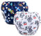 Vicloon Pannolino da Nuoto, 2 Pannolini Lavabili Pannolini da Nuoto, Costume Piscina Regolabile Riutilizzabile Costumi per Bambini, Impermeabile Pannolino Piscina, Cosmico Blu e Robot Bianco, 0-3 Anni