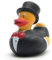 Patito de baño para novio, patito chirrido, longitud: 6 cm, boda, multicolor
