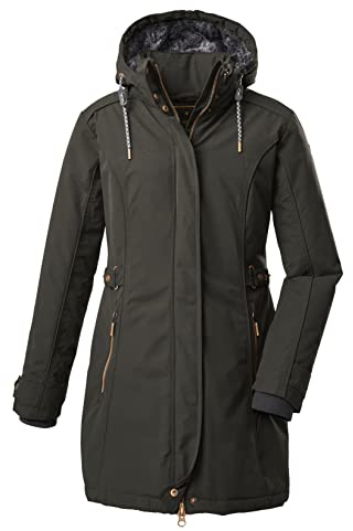 G.I.G.A. DX Women's Parka fonctionnelle décontractée avec capuche amovible GW 6 WMN PRK, vert anthracite, 42, 38333-000