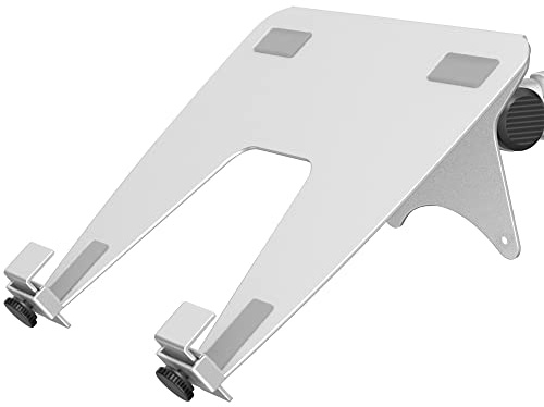 ergounion VESA Laptop Halterung für Notebook bis 17,3 Zoll, 100x100 mm VESA Laptop Adapter für Monitorarm, Belüfteter Laptopständer Kompatibel mit MacBook Air, Pro, Allen Laptops, Aluminium