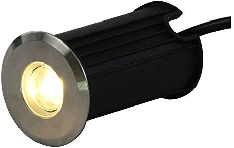 WZYJLyds Einbaustrahler Unterwasser Mini Led Strahler Außen IP68 Edelstahl 304 85-265V Zum Draussen, Treppe, Schwimmbad, Unterwasser Dekoration(Warmweiß,42mm-1w)
