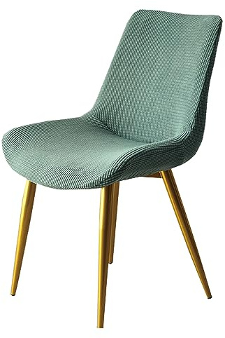 VELYTA Stuhlhussen,Schonbezug für Schalenstühle, Esszimmerstuhlbezüge, Dehnbare, abnehmbare Lounge-Eckstuhlbezüge ohne Armlehnen für Esszimmer, Küche, Schlafzimmer-Bean Green||4pcs