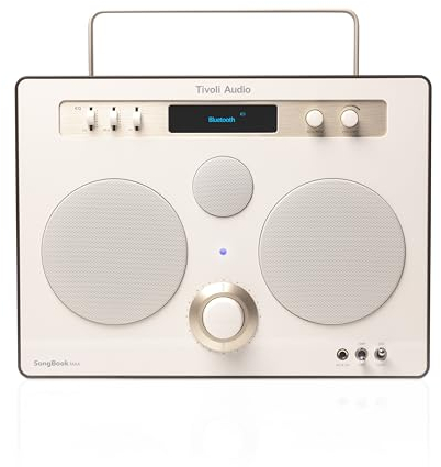 Tivoli Audio Songbook MAX, Premium Bluetooth Sound System with FM, 1/4 Auxiliary Input and Built-in Preamp (Cream)
