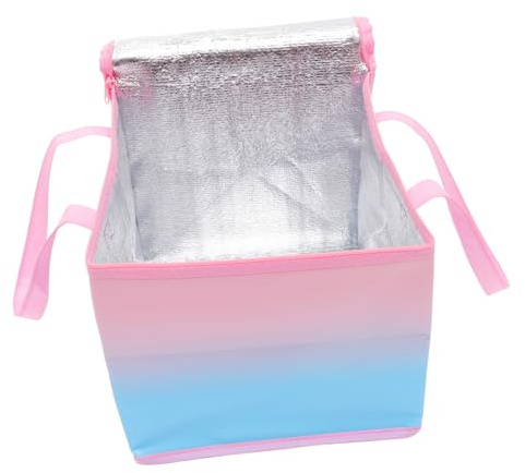 Healvian Isolierte Langlebige aus Vliesstoff mit Reißverschluss Einkaufstasche Lebensmittelbeutel für Warme und Kalte Speisen Geeignet für Lunchboxen und Sicheren Transport