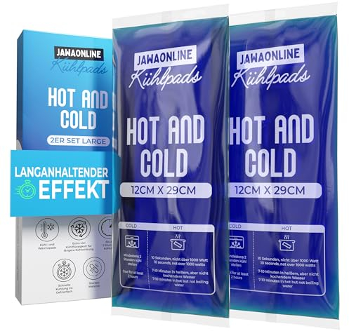 JAWA cooling pads gel 12x29 - Impacco refrigerante riutilizzabile - Impacco refrigerante con effetto immediato - Impacco flessibile freddo/caldo - Premium Coolpack gel - Cooling pad Uso versatile