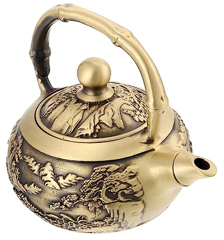 FUNOMOCYA Théière Rétro Cuivre Miniature Décoration Créative Pour Maison Style Vintage Idéale Pour Bibliothèques Bureaux Et Bars