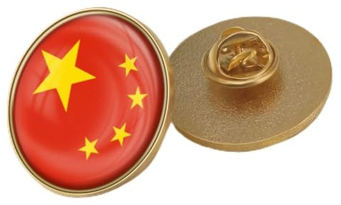 Modischer, Modischer Charme, Kristall Emaille, Chinesische Flagge, Broschen, Retro Stil, Ethnisch, Patriotisch, Anstecknadel, Hip Hop, Geometrische Knöpfe, Anstecknadeln, Schmuck, Neuheit, T