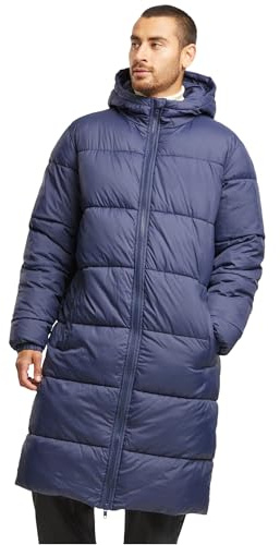 Urban Classics Tb7010-mens Long Puffer Coat Cappotti, Blu Navy, L Uomo