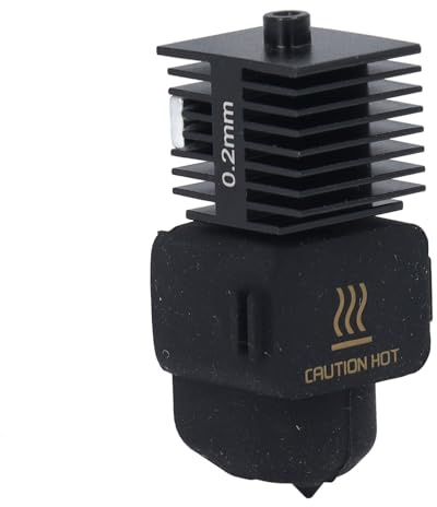 Plyisty 3D-Drucker-Hotend, 3D-Druckerdüse, Metall-Hotend mit Isoliertem Silikonsockel, 3D-montiertes Extruder-Zubehör für A1, A1 Mini 3D-Drucker (0,2 mm)