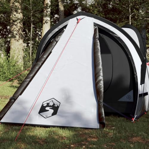 Tino Tech Kuppel-Campingzelt 2 Personen Outdoor Tent Weiß, verdunkelnd 320x140x120 cm Gruppenzelt Winddicht Campingzelt Familienzelt Festivalzelt Wurfzelte für Familie Trekkingzelt Polyester&PE